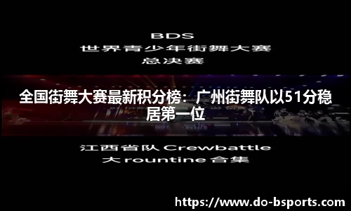 全国街舞大赛最新积分榜:广州街舞队以51分稳居第一位